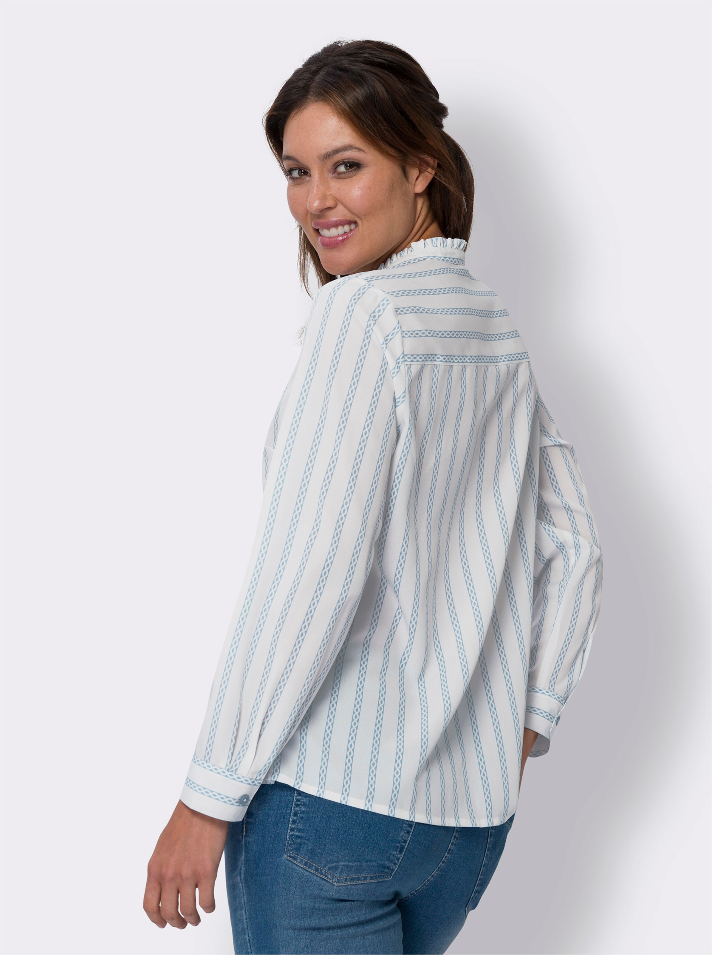 Druckbluse in Crêpe-Qualität
