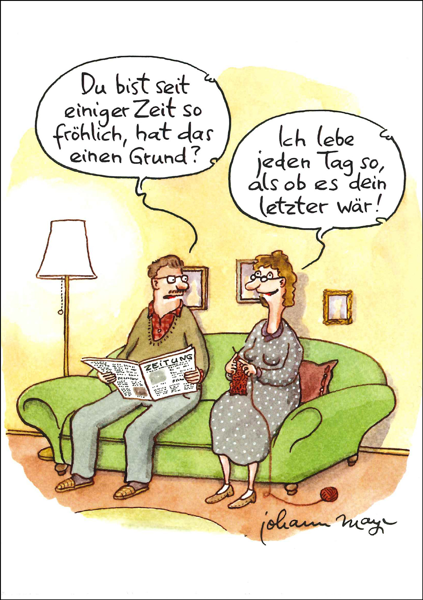 Postkarte 'So fröhlich' günstig bestellen