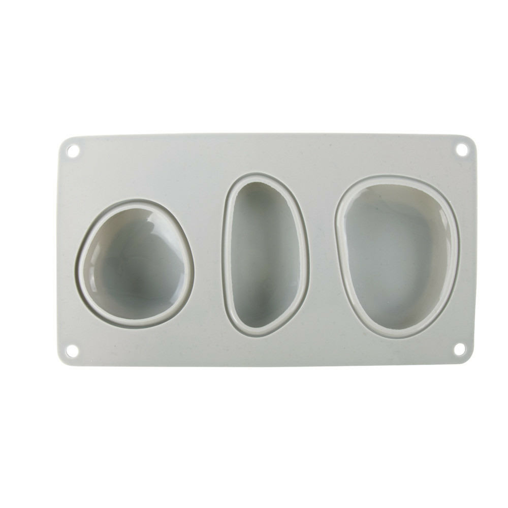 Moule en silicone 3 cailloux et galets 14,5 x 26 x 3,5 cm