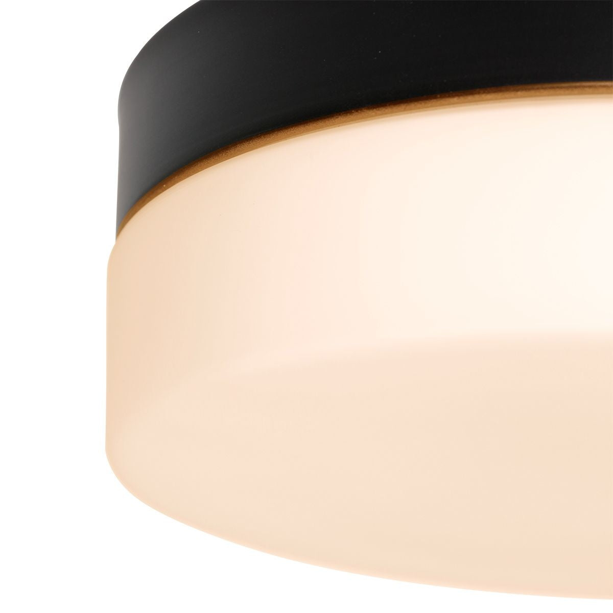 Steinhauer Plafondlamp Ikaro Ã 24 cm IP44 zwart