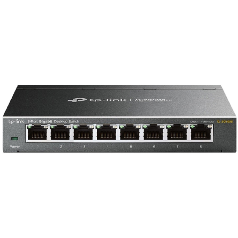 TP-Link TL-SG108S 8-Port Gigabit Desktop-Switch, schwarz