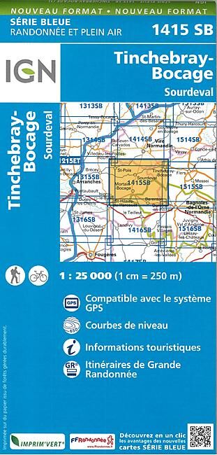 IGN - 1415 SB TINCHEBRAY BOCAGE 1 25 000