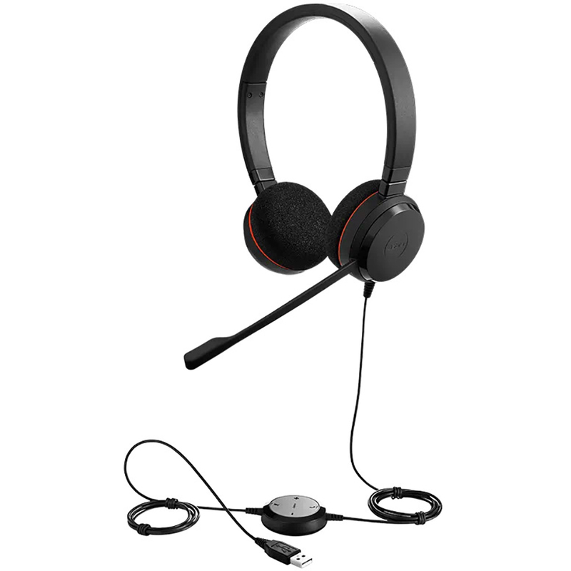 Jabra Evolve 20 SE Stereo Headset, USB-A, mit Kabel, schwarz