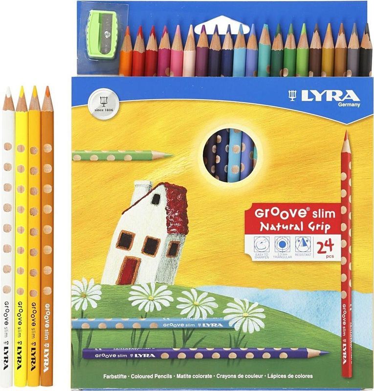 Lyra Kleurpotloden Dunne Groove 24 Stuks Multicolor