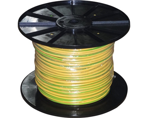 H07 VK 1x10 mm² groen/geel enkeladerige kabel, verkocht per meter