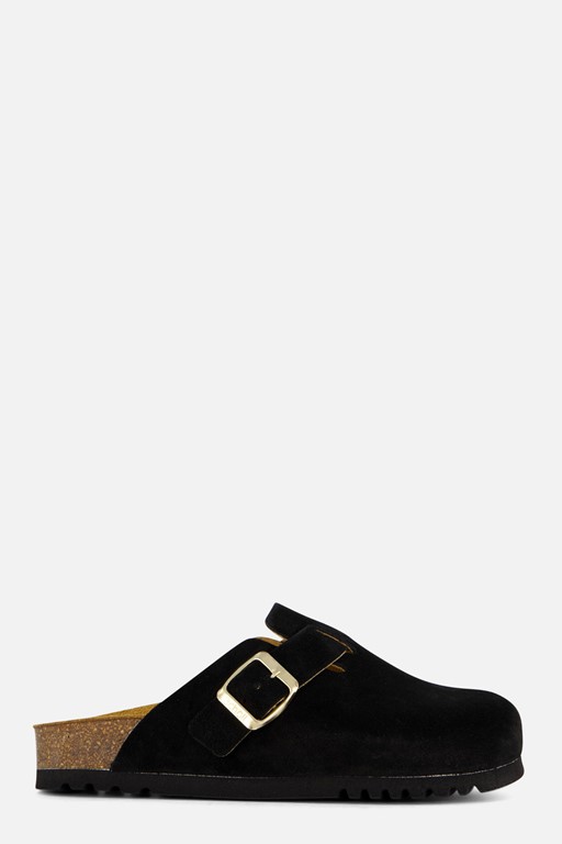 Scholl Fae Sandalen zwart Suede