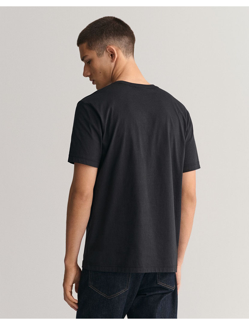 Regular Fit Shield Black T-Shirt