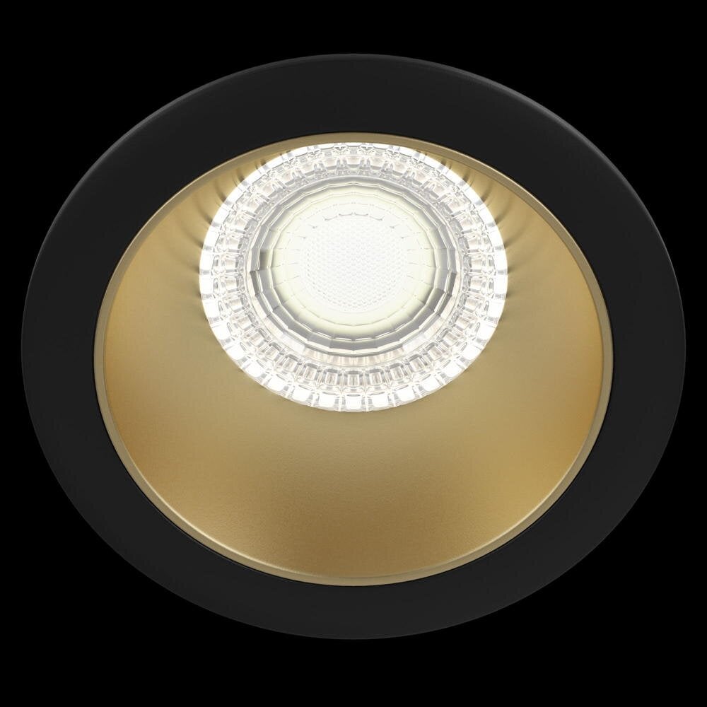 Share inbouwspot in mat goud en zwart, GU10, rond, 85mm