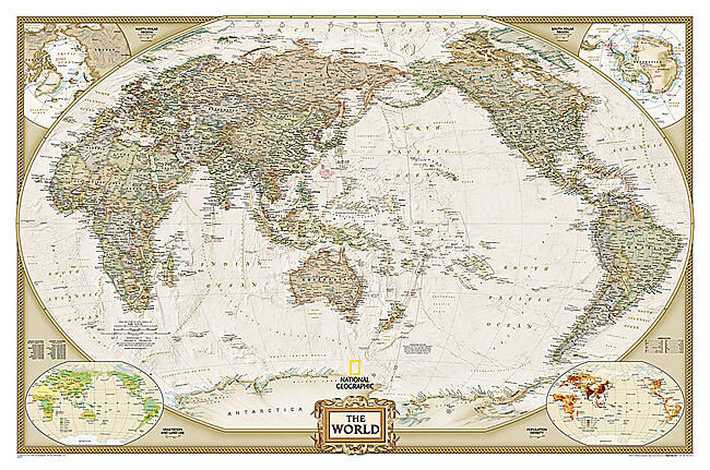 NATIONAL GEOGRAPHIC - WORLD PACIFIC CENTERED ANTIQUE