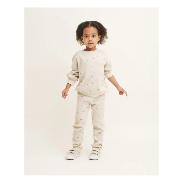 garbo&friends Sweat Fleuri Gaufré | Ecru
