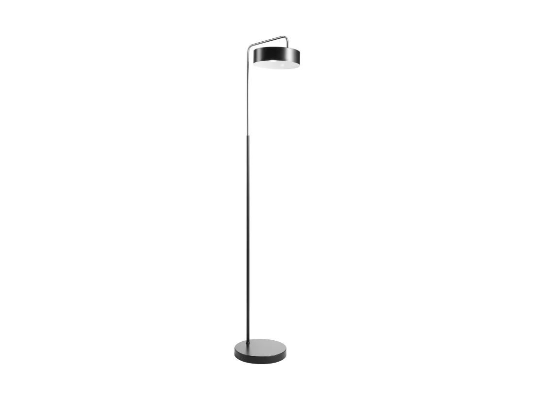 Lampadaire style vintage en métal - H. 154 cm - Noir et or - OTILIE