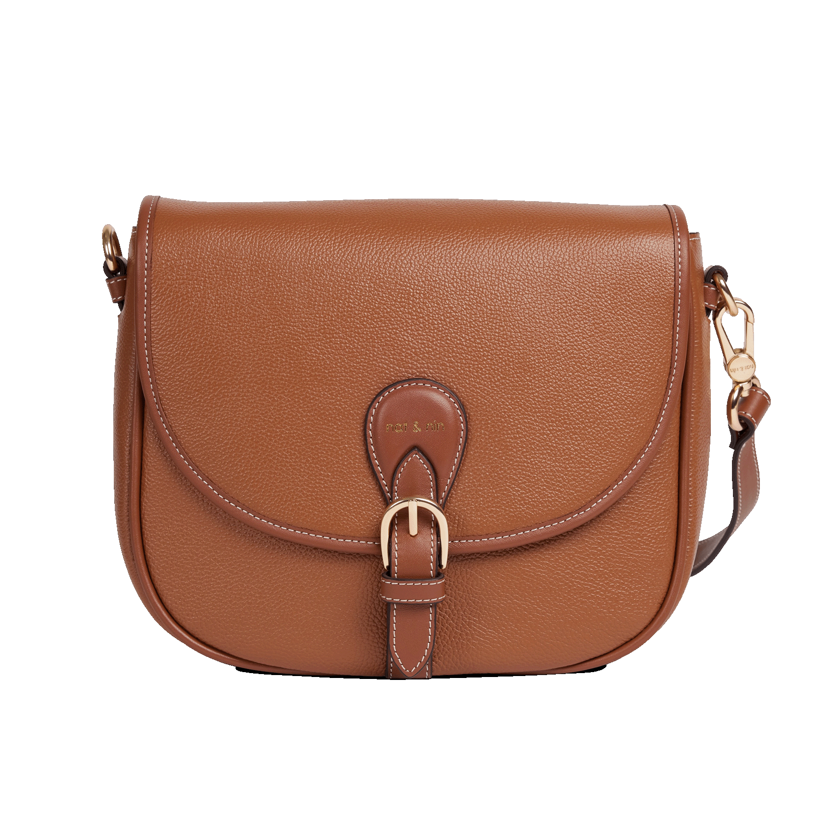 OLIVIA - Sac bandoulière besace en cuir | Marron