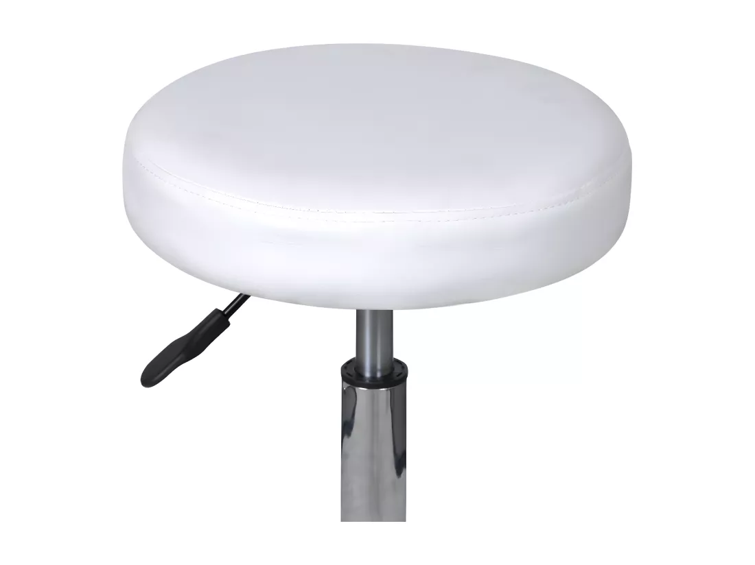 Tabourets de bureau 2 pièces Blanc 35,5x84 cm Similicuir