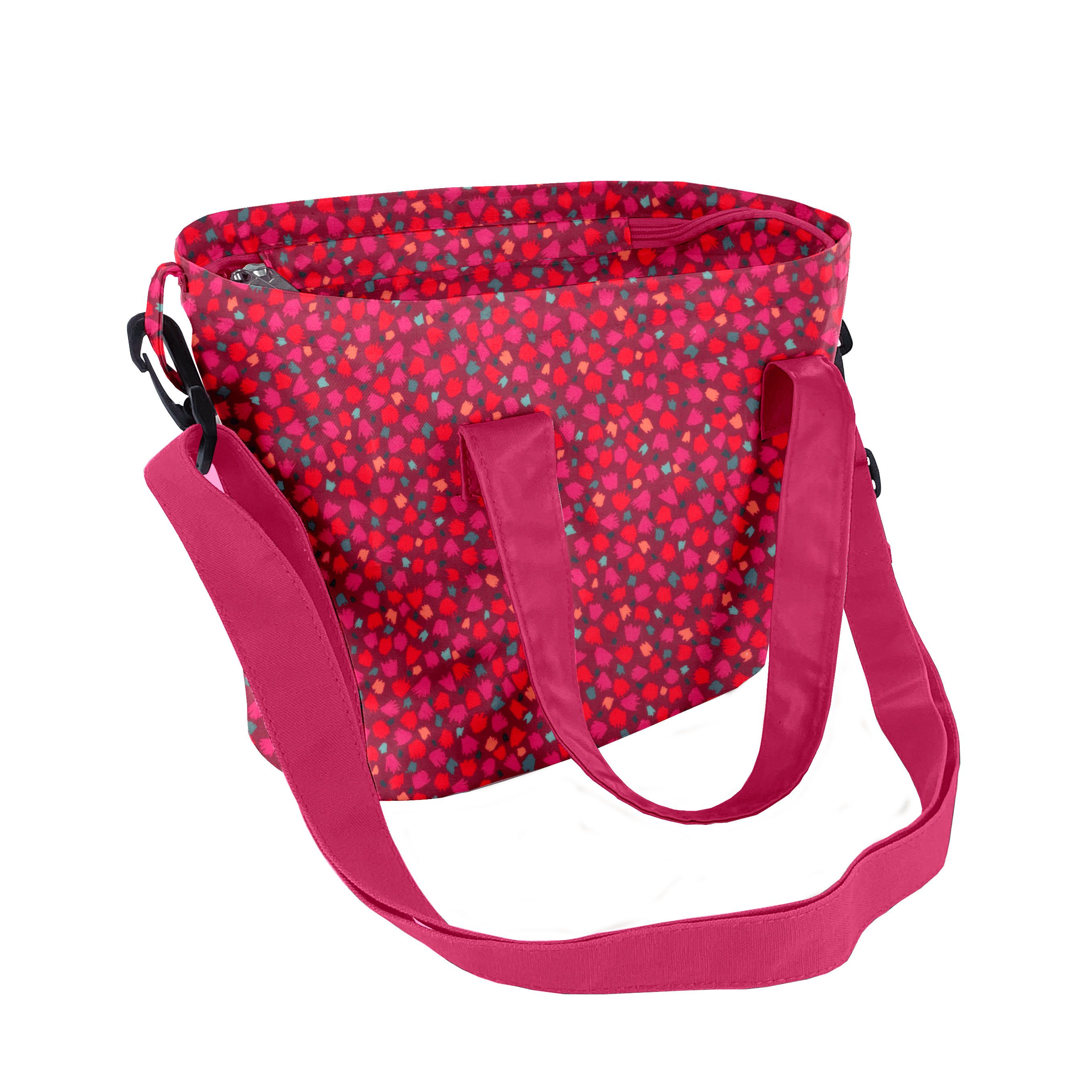 Sac Lunch Isotherme Pompons Cerise