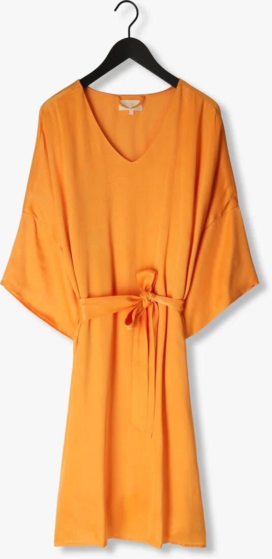 NOTRE-V oranje notre-v midi jurk nv-belle midi dress