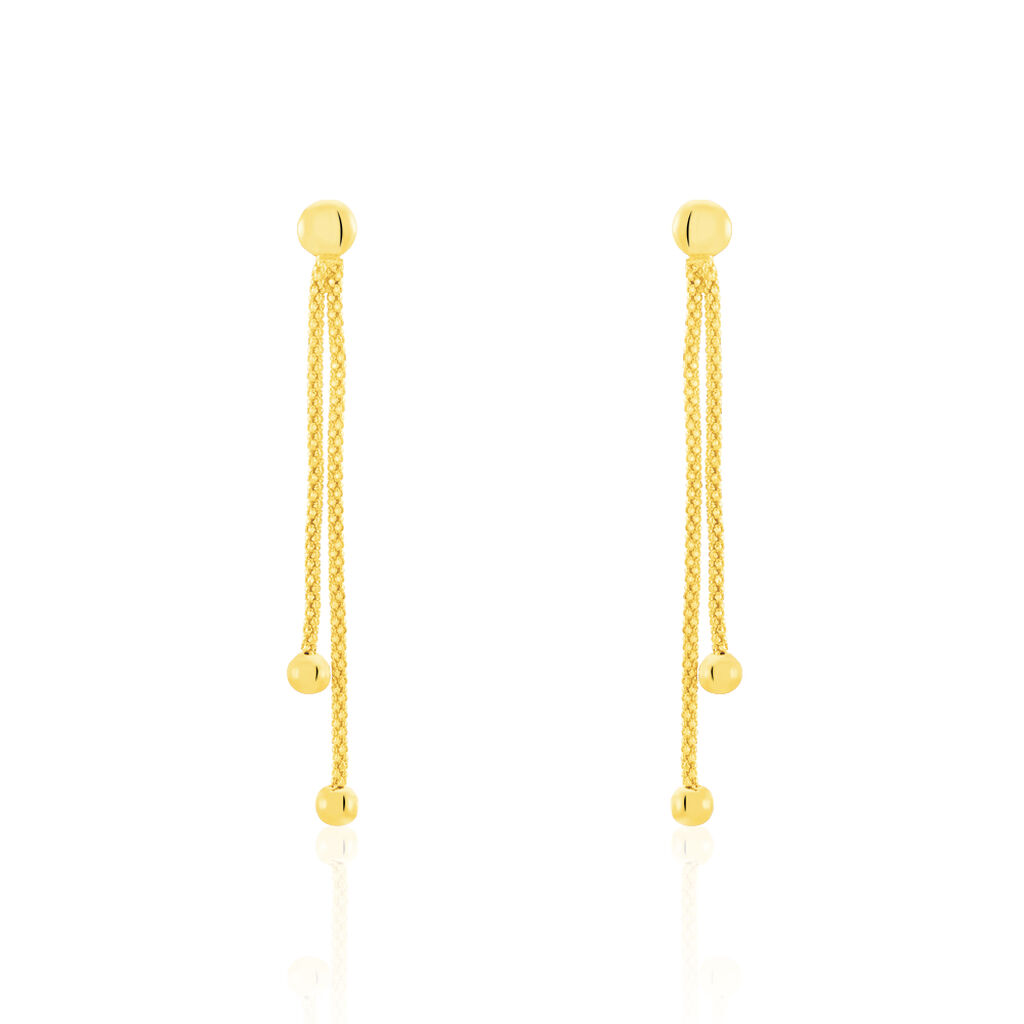Boucles D'oreilles Pendantes Assiba Or Jaune