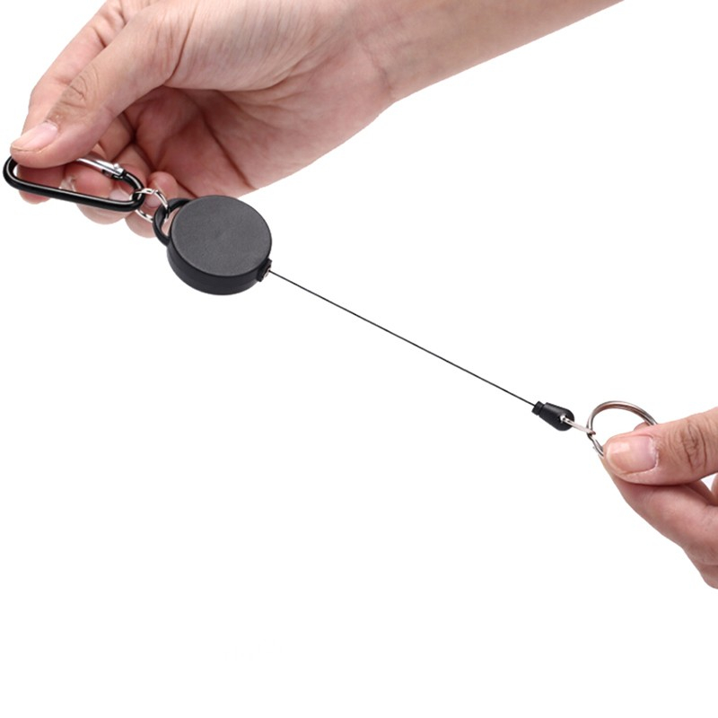 (5er Set) Anti-Lost Key-Bak Karabiner Haken Schlüsselanhänger    Schlüsselring - Schwarz