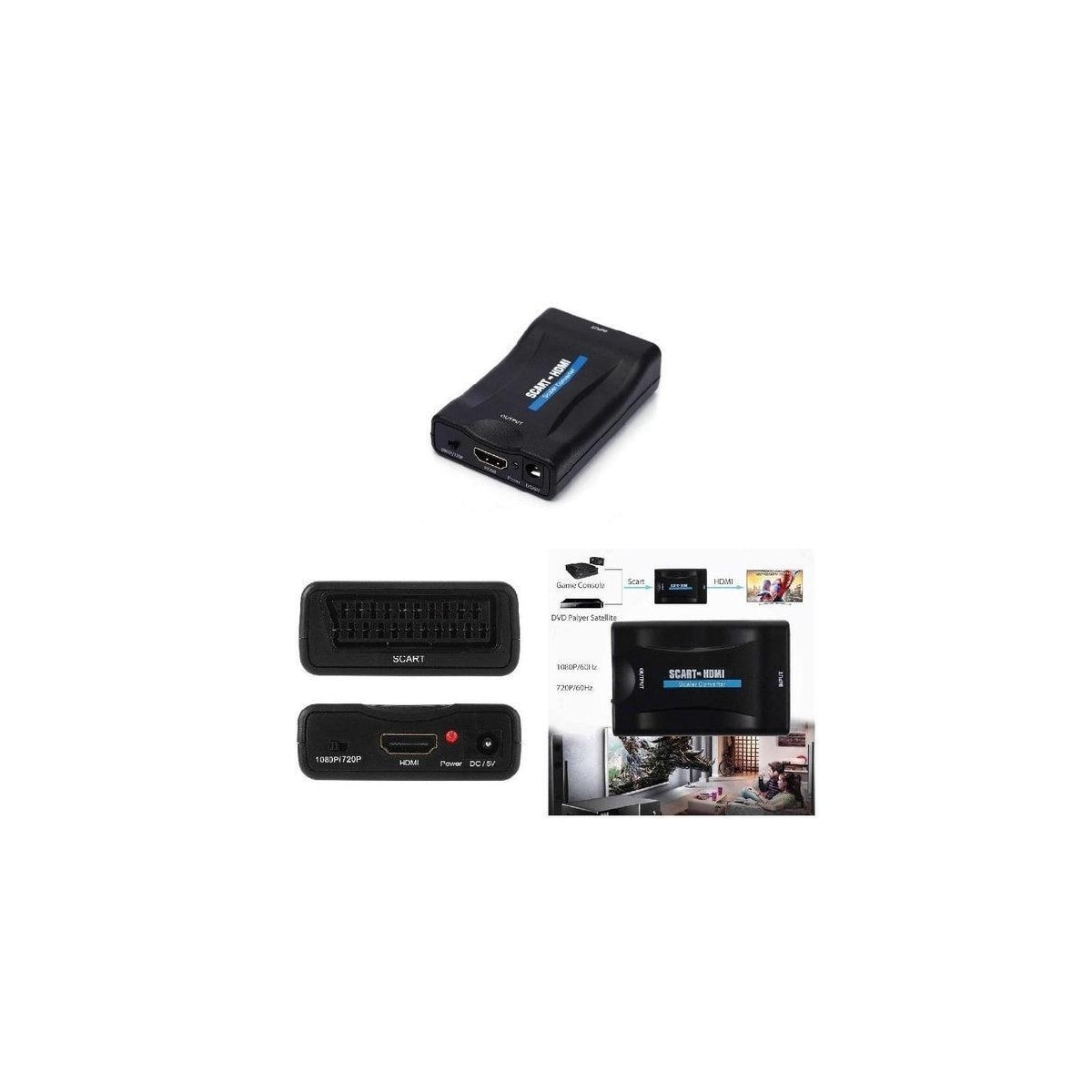 NÖRDIC Scart til HDMI Converter og Converter 1080p