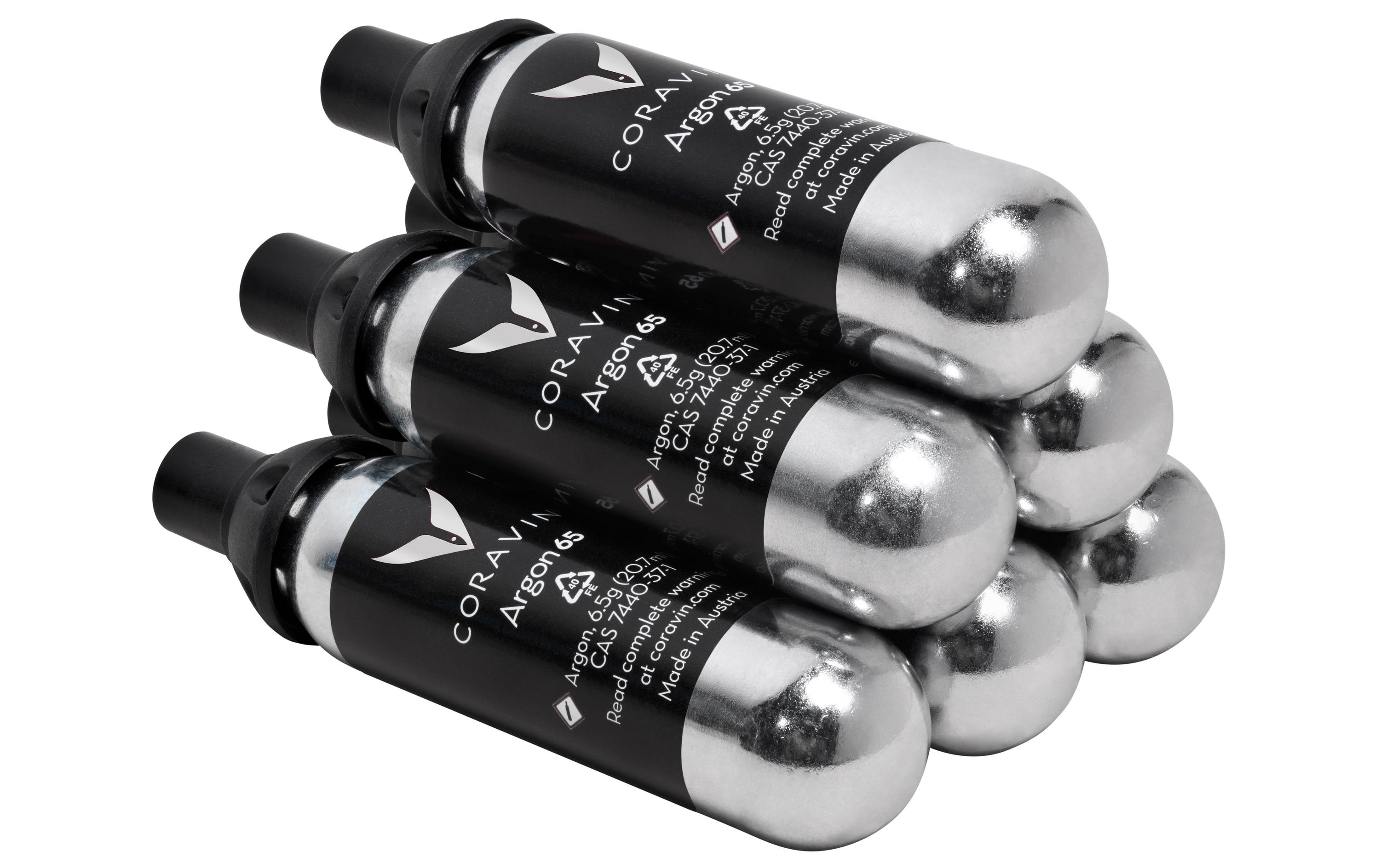 Patrone 6 Stück, Schwarz/SilberGeniessen Sie Wein jederzeit und aus jeder Flasche, ohne den Korken zu ziehen