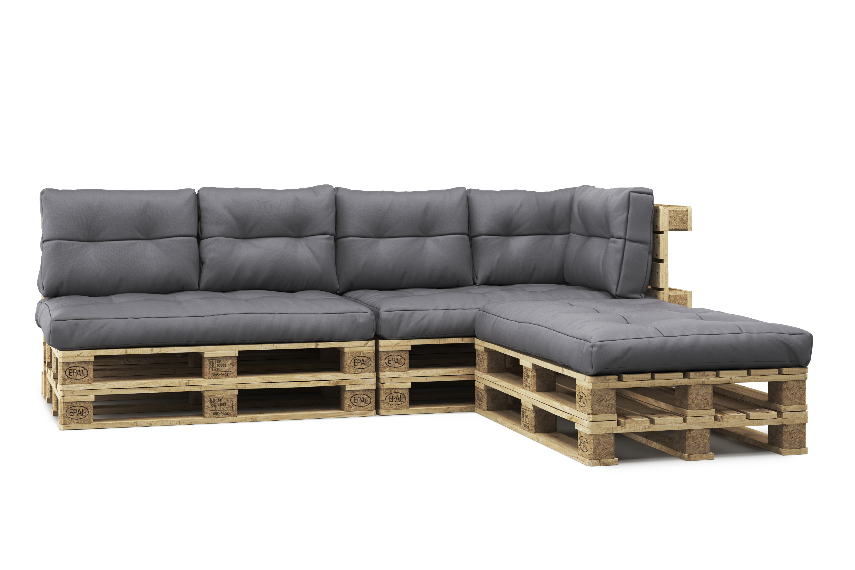 Palettenlounge TENERO inkl. Kissen anthrazit