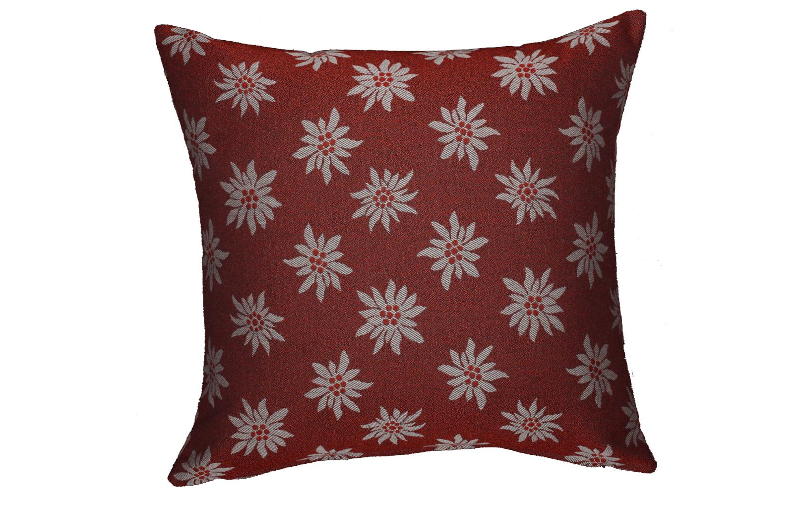 Kissenbezug Edelweiss 43 x 43 cm, RotDekorative Kissenhülle