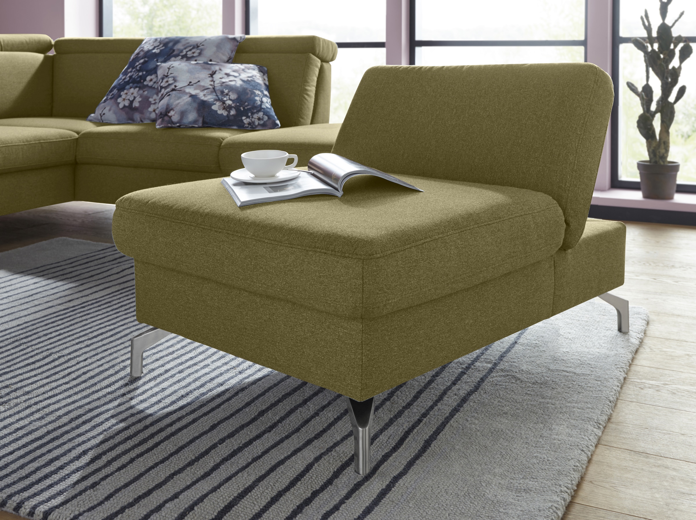 sit&more Hocker »Brisbane« Fusshöhe 12 cm, mit Federkern und Klappfunktion