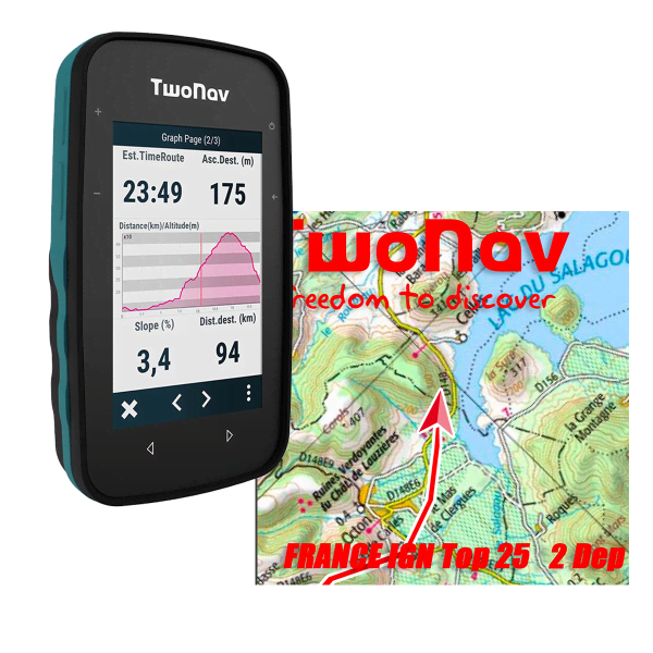 Compteur VTT TWONAV TWONAV KIT CROSS PLUS BLUE 23