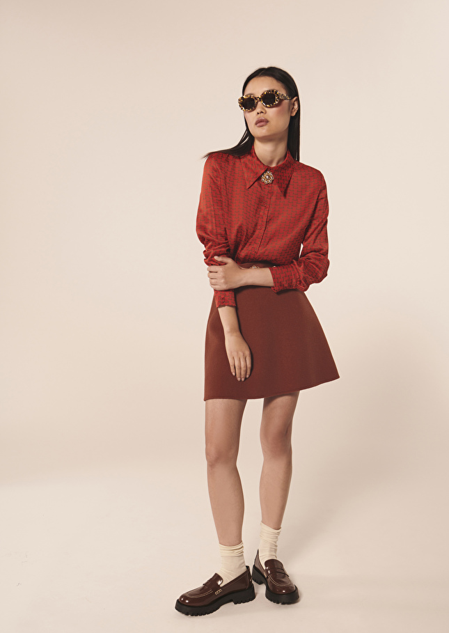Chemise Charlotterouge imprimée monogramme