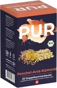 PUR Fenchel Anis Kümmel Tee Beutel, 20 Stück