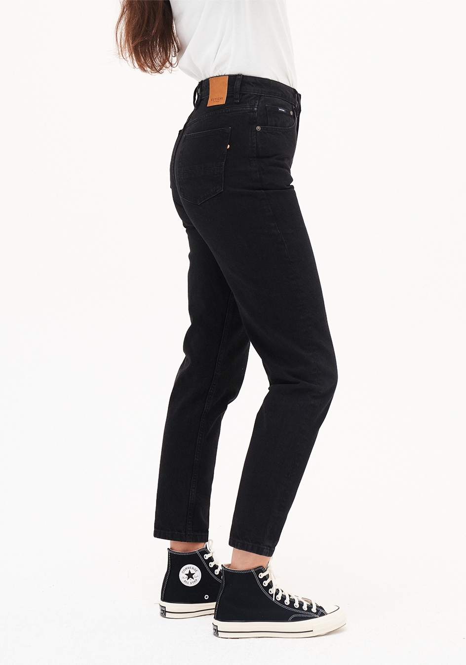 Kuyichi Damen-Jeans Nora Mom Fit Vintage Black