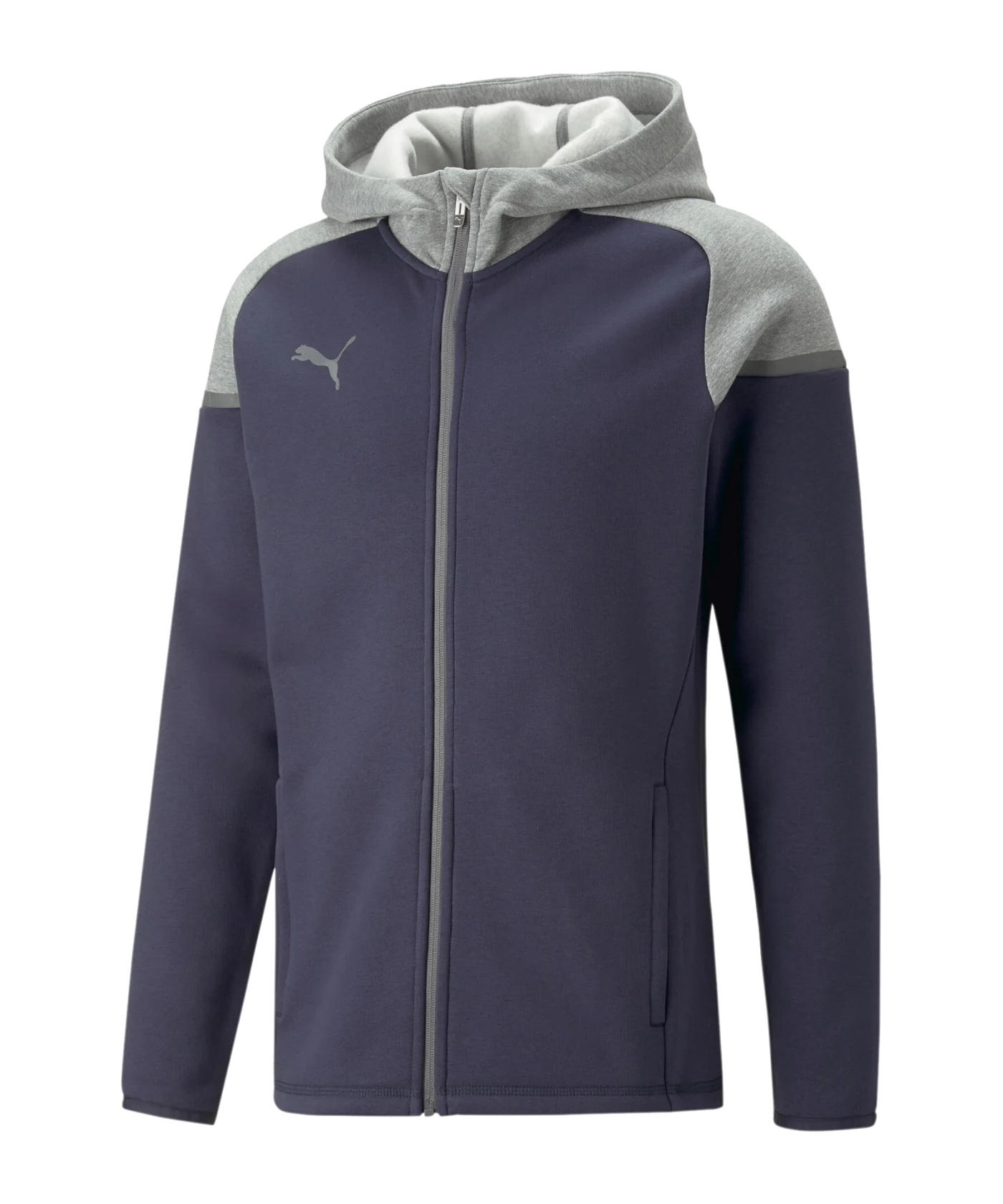 PUMA teamCUP Casuals Kapuzenjacke Blau Grau F06
