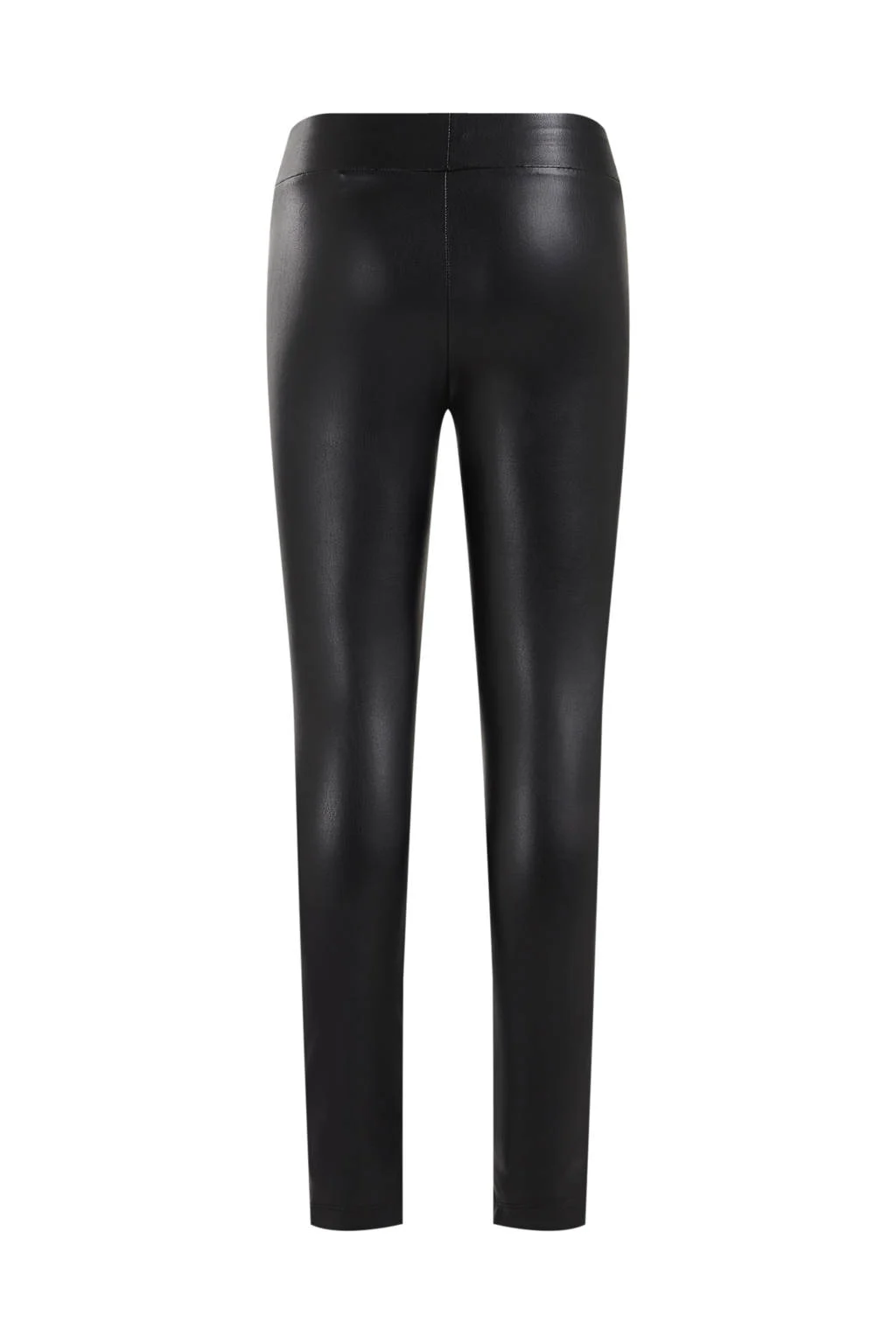 WE Fashion imitatieleren skinny broek zwart