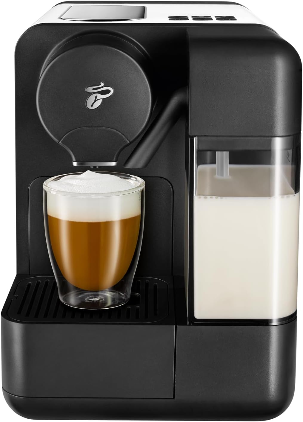 Tchibo Cafissimo „milk“ Kaffeemaschine Kapselmaschine für Caffè Crema, Espresso, Kaffee und Milchspezialitäten, Kapselmaschine mit Milchaufschäumer, auf Knopfdruck (Weiß)