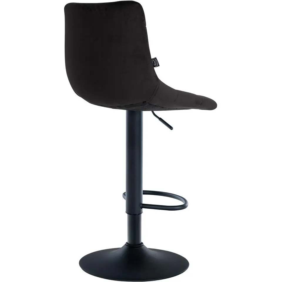 CLP Set van 2 Barkruk Jerry zwart Frame - Fluweel - zwart