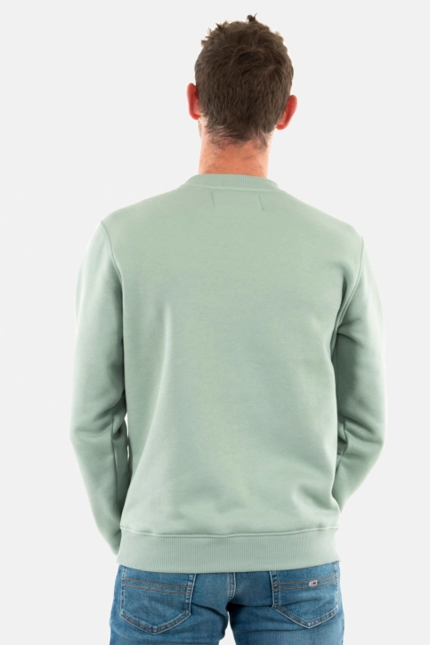 Sweat calvin klein jeans monologo crew pff slate gray