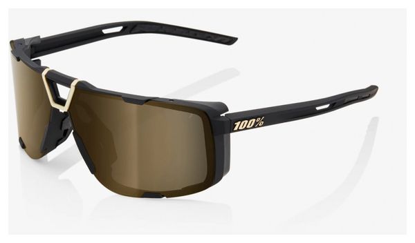 Lunettes de soleil 100% Eastcraft - Soft Tact Noir - Verres Miroir Or