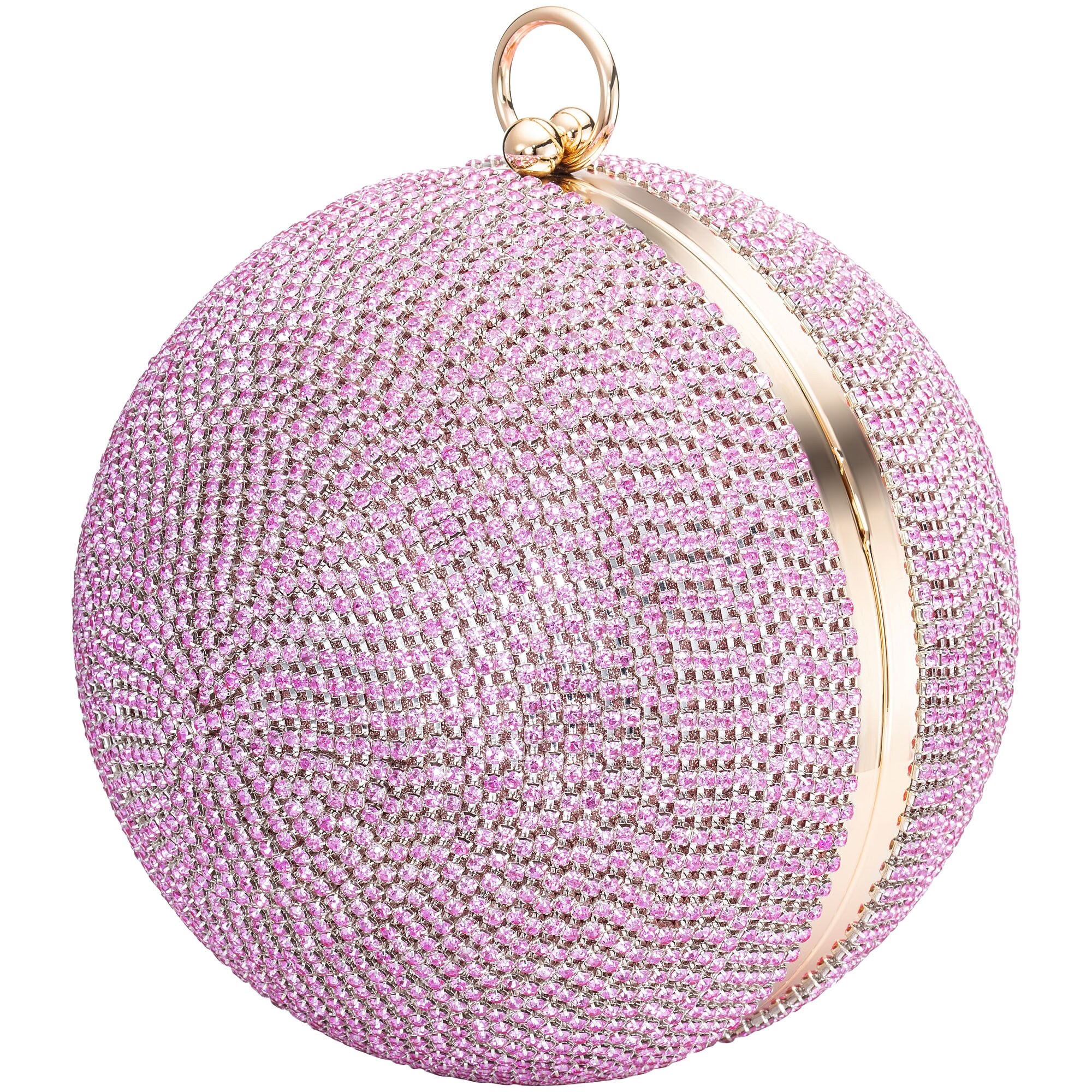Julie Julsen Handbag Metall mit Zirkonia pink