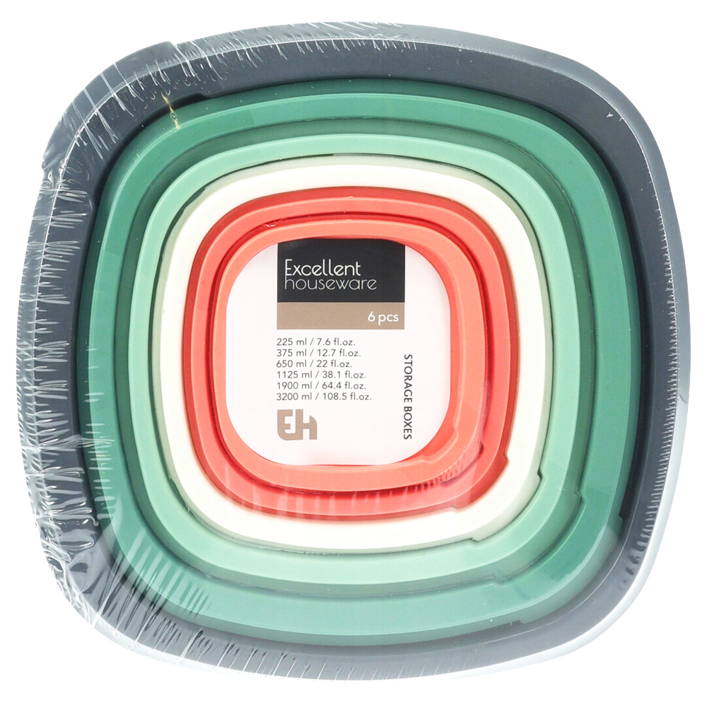 Set de 5 boîtes de conservation transparentes avec couvercles