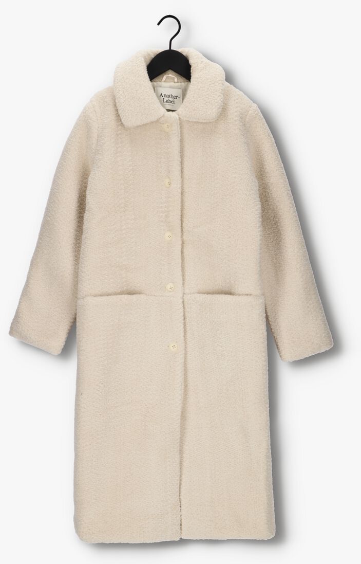 ANOTHER LABEL beige another label faux fur jas moussy coat