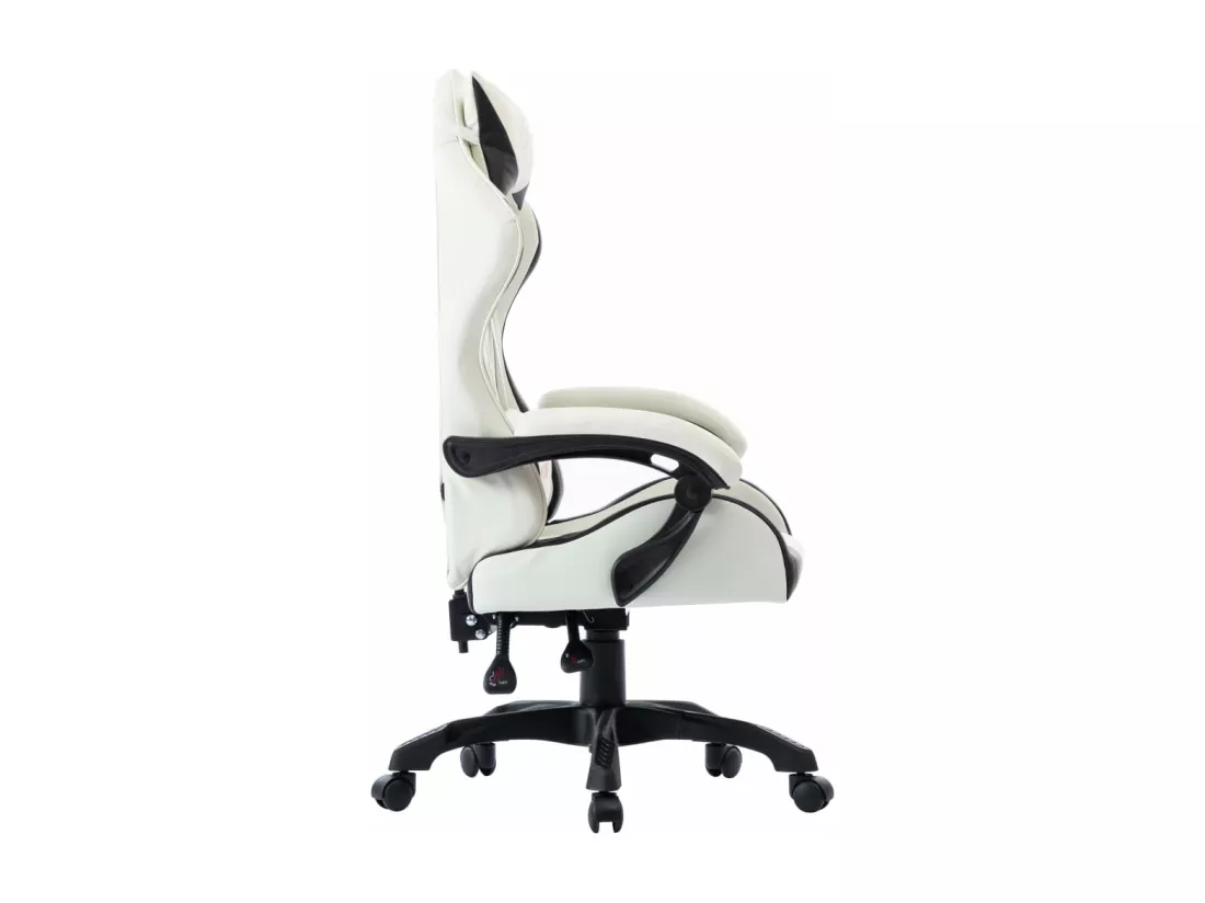 Fauteuil de jeux vidéo Blanc Similicuir