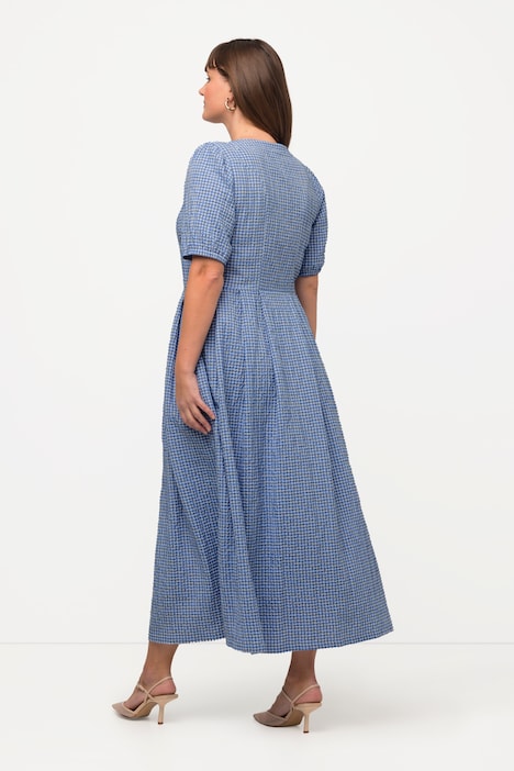 Kleid, Bubble-Qualität, Vichykaro, Rundhals, Halbarm