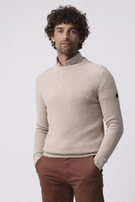 Campbell beige heren trui