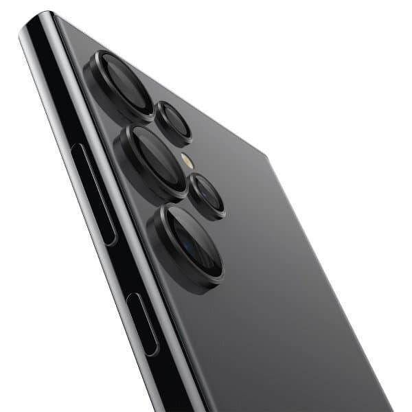 Spigen Samsung Galaxy S24 Ultra Kameralinsebeskytter GLAS.tR EZ Fit Optik Pro 2-pak Sort