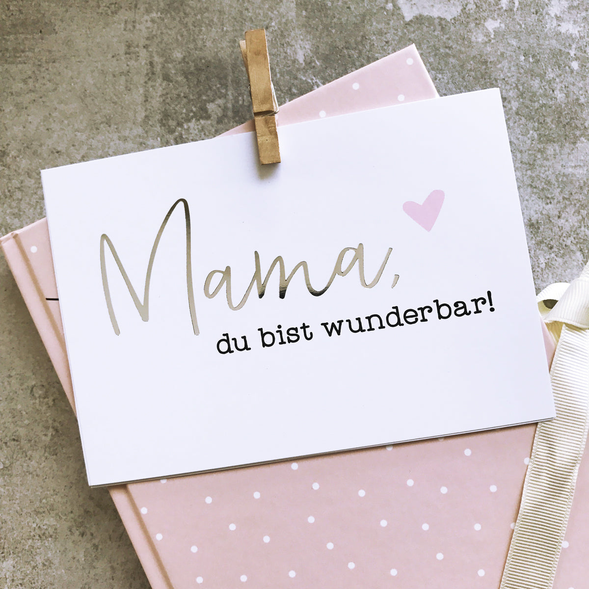Postkarte „Mama, du bist wunderbar