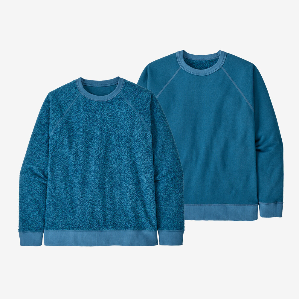 Wendbarer Herren-Fleece-Rundhalsausschnitt aus Shearling