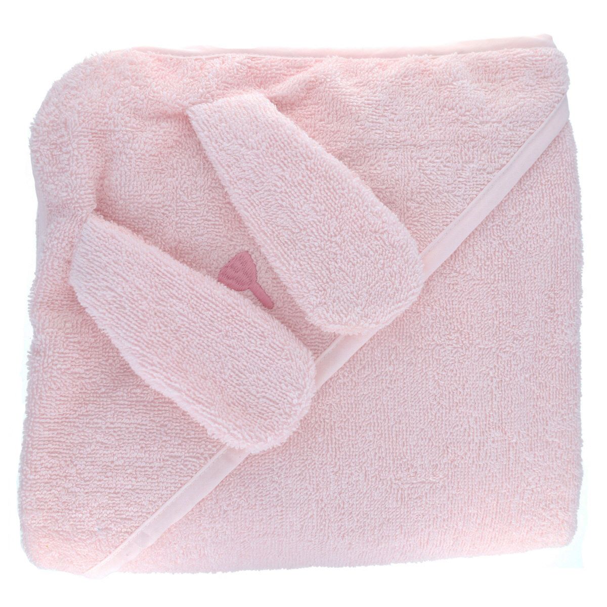 Cape de bain lapin rose pâle