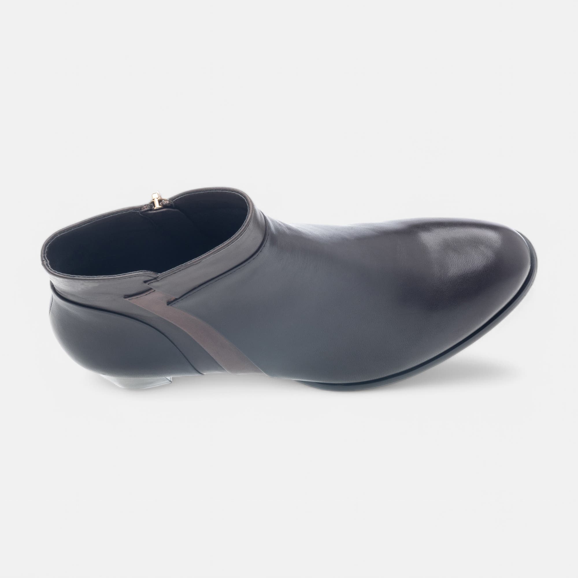 Bottines à talon Femme en cuir marron