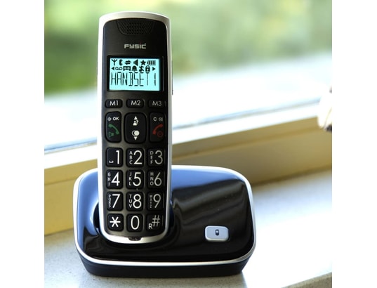 FYSIC - Adaptateur Lightning Téléphone dect fx-6020 double noir et argenté