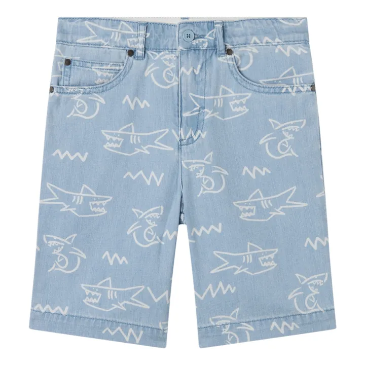Stella McCartney Kids Short en jean Requin | Bleu
