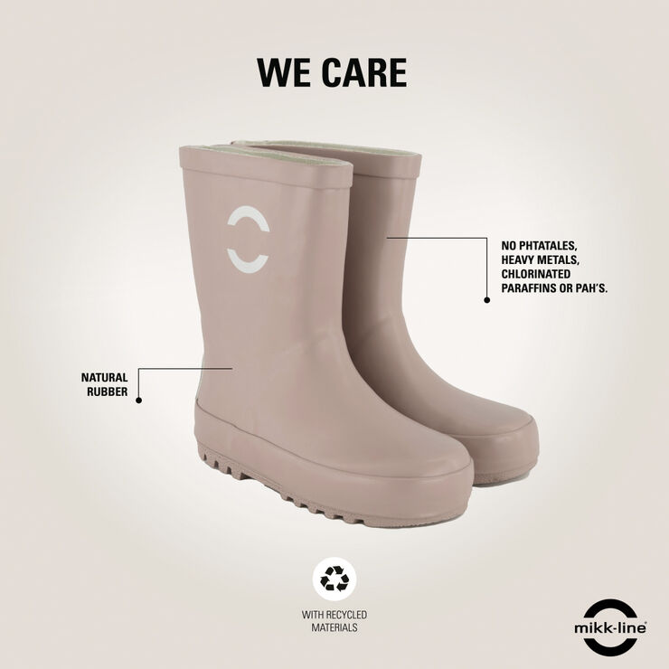 Mikk-Line Wellies - Solid Lyserød